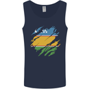 Torn Flag Karakalpakktsan Mens Vest Tank Top Navy Blue