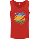 Torn Flag Karakalpakktsan Mens Vest Tank Top Red