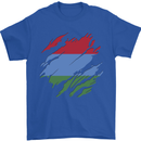 Torn Flag Karelia Mens T-Shirt 100% Cotton Royal Blue
