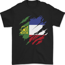 Torn Flag Khakassia Mens T-Shirt 100% Cotton Black