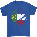 Torn Flag Khakassia Mens T-Shirt 100% Cotton Royal Blue