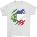 Torn Flag Khakassia Mens T-Shirt 100% Cotton White