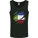Torn Flag Khakassia Mens Vest Tank Top Black