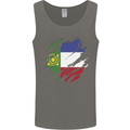 Torn Flag Khakassia Mens Vest Tank Top Charcoal