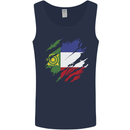 Torn Flag Khakassia Mens Vest Tank Top Navy Blue