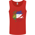 Torn Flag Khakassia Mens Vest Tank Top Red