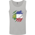 Torn Flag Khakassia Mens Vest Tank Top Sports Grey