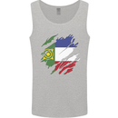 Torn Flag Khakassia Mens Vest Tank Top Sports Grey