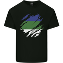 Torn Flag Komi Mens Cotton T-Shirt Tee Top Black