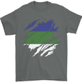 Torn Flag Komi Mens T-Shirt 100% Cotton Charcoal