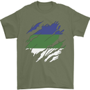 Torn Flag Komi Mens T-Shirt 100% Cotton Military Green