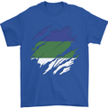 Torn Flag Komi Mens T-Shirt 100% Cotton Royal Blue