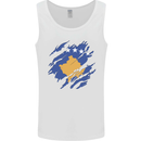 Torn Flag Kosovo Mens Vest Tank Top White