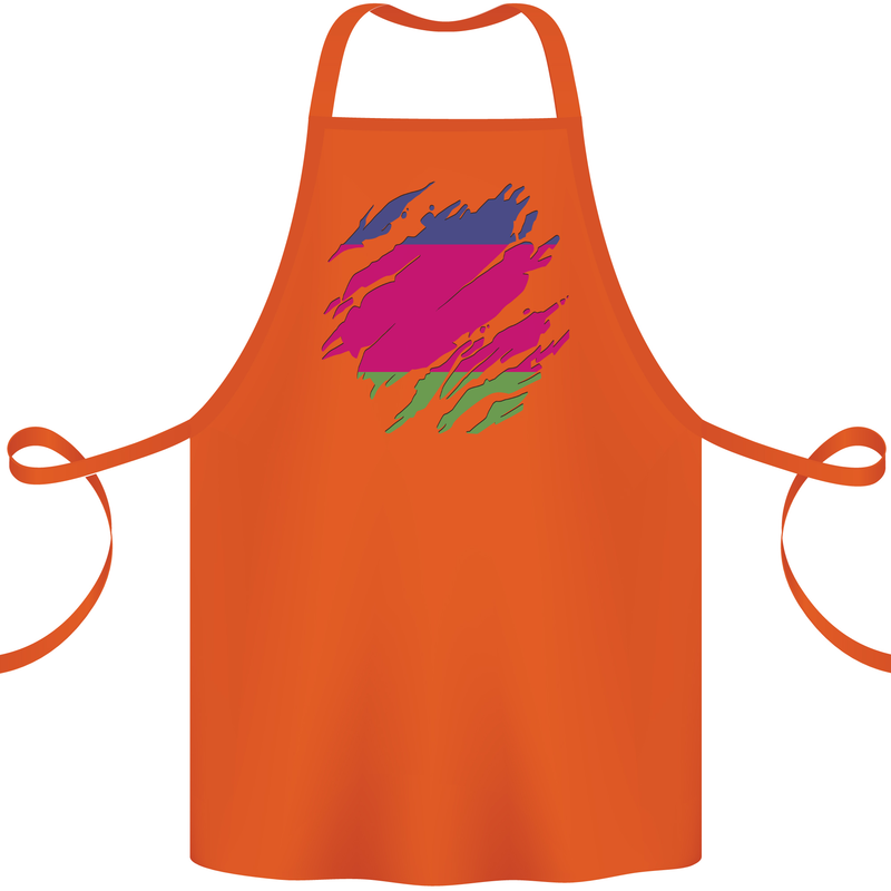 Torn Flag Kuban Peoples Republic Cotton Apron 100% Organic Orange