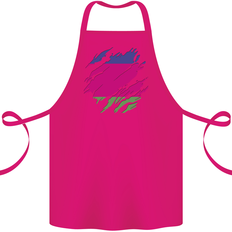 Torn Flag Kuban Peoples Republic Cotton Apron 100% Organic Pink