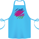 Torn Flag Kuban Peoples Republic Cotton Apron 100% Organic Turquoise