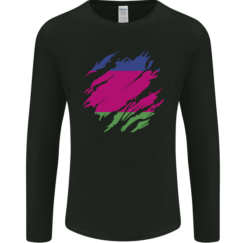 Torn Flag Kuban Peoples Republic Mens Long Sleeve T-Shirt Black