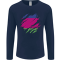 Torn Flag Kuban Peoples Republic Mens Long Sleeve T-Shirt Navy Blue