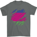 Torn Flag Kuban Peoples Republic Mens T-Shirt 100% Cotton Charcoal