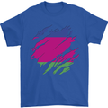 Torn Flag Kuban Peoples Republic Mens T-Shirt 100% Cotton Royal Blue