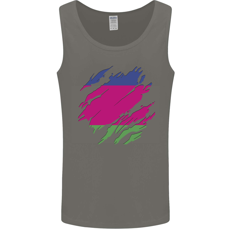 Torn Flag Kuban Peoples Republic Mens Vest Tank Top Charcoal
