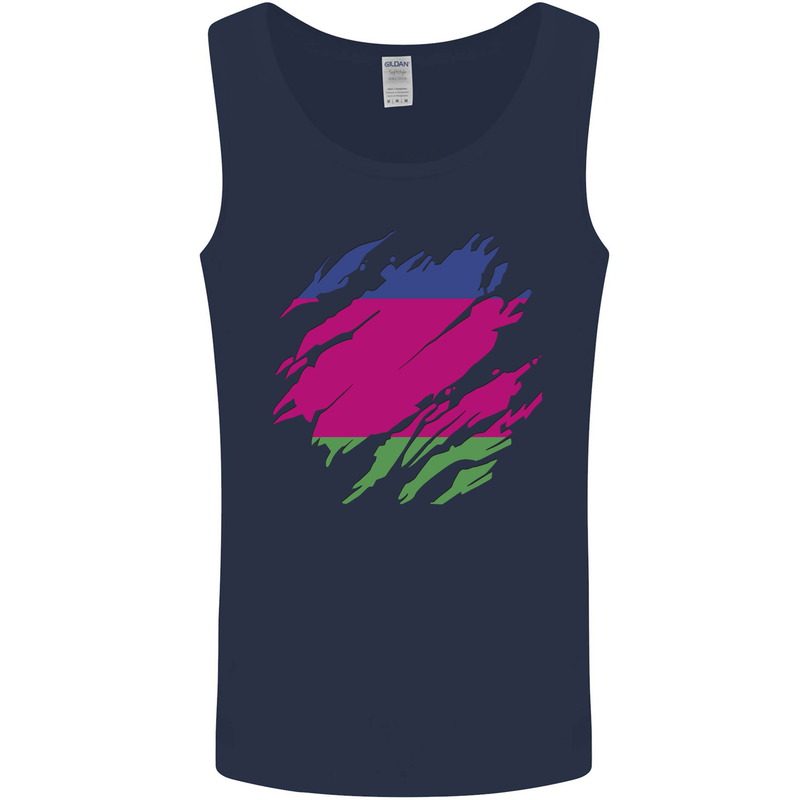 Torn Flag Kuban Peoples Republic Mens Vest Tank Top Navy Blue