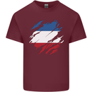 Torn Flag Los Altos Mens Cotton T-Shirt Tee Top Maroon
