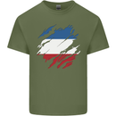 Torn Flag Los Altos Mens Cotton T-Shirt Tee Top Military Green