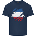 Torn Flag Los Altos Mens Cotton T-Shirt Tee Top Navy Blue