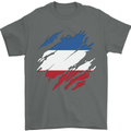 Torn Flag Los Altos Mens T-Shirt 100% Cotton Charcoal