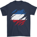 Torn Flag Los Altos Mens T-Shirt 100% Cotton Navy Blue
