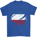 Torn Flag Los Altos Mens T-Shirt 100% Cotton Royal Blue
