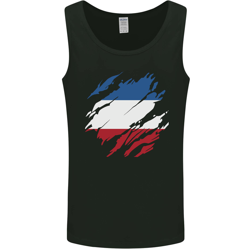 Torn Flag Los Altos Mens Vest Tank Top Black