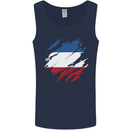 Torn Flag Los Altos Mens Vest Tank Top Navy Blue
