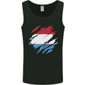 Torn Flag Luxembourg Mens Vest Tank Top Black