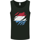 Torn Flag Luxembourg Mens Vest Tank Top Black