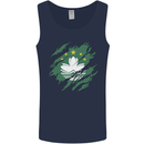 Torn Flag Macau Mens Vest Tank Top Navy Blue