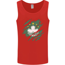 Torn Flag Macau Mens Vest Tank Top Red