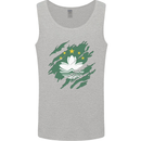 Torn Flag Macau Mens Vest Tank Top Sports Grey