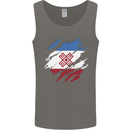 Torn Flag Mari El Mens Vest Tank Top Charcoal