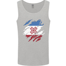 Torn Flag Mari El Mens Vest Tank Top Sports Grey