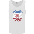 Torn Flag Mari El Mens Vest Tank Top White