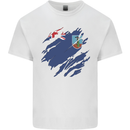 Torn Flag Montserrat Mens Cotton T-Shirt Tee Top White