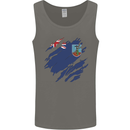 Torn Flag Montserrat Mens Vest Tank Top Charcoal