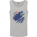 Torn Flag Montserrat Mens Vest Tank Top Sports Grey