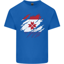 Torn Flag Mordovia Mens Cotton T-Shirt Tee Top Royal Blue