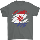 Torn Flag Mordovia Mens T-Shirt 100% Cotton Charcoal