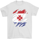 Torn Flag Mordovia Mens T-Shirt 100% Cotton White