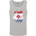 Torn Flag Mordovia Mens Vest Tank Top Sports Grey