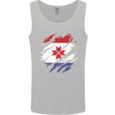 Torn Flag Mordovia Mens Vest Tank Top Sports Grey